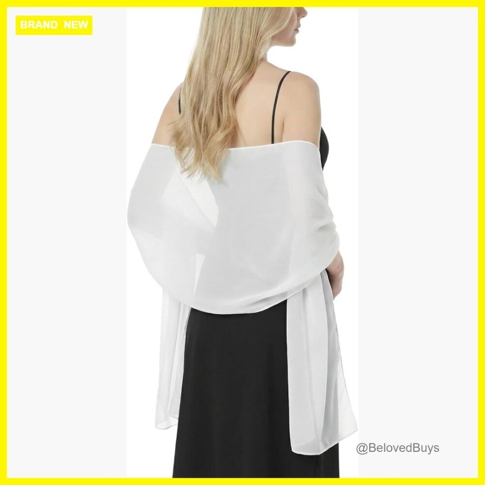Elegant Chiffon Shawl Wrap for Weddings Evening Dresses Sheer Scarf